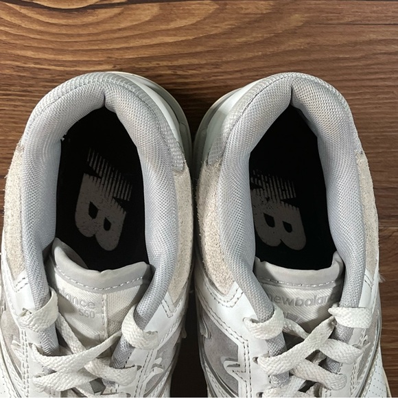 New Balance 550 White Leather Low Top Sneakers Men’s Size 5.5 Shoes - Picture 9 of 11